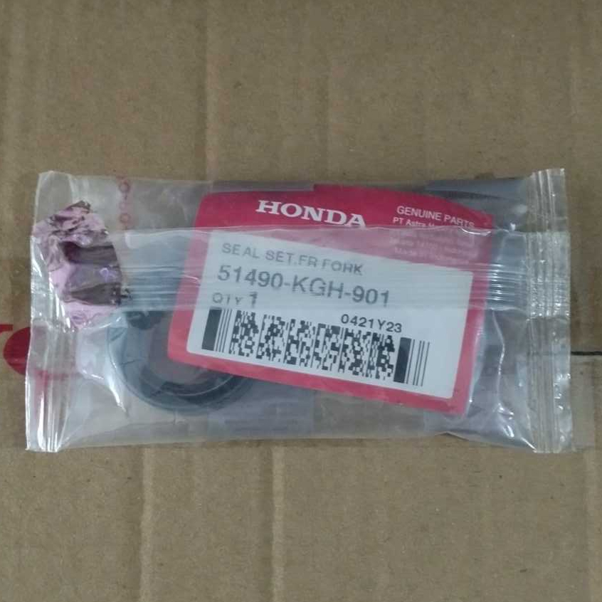 SEAL SET FR FORK (Seal Shock Depan) 51490-KGH-901 HONDA BEAT SCOOPY VARIO 125 GENIO REVO SUPRA 100% 