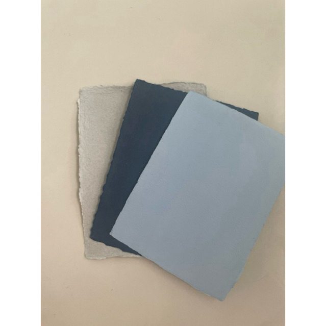 

handmade paper A5 grey navy blue