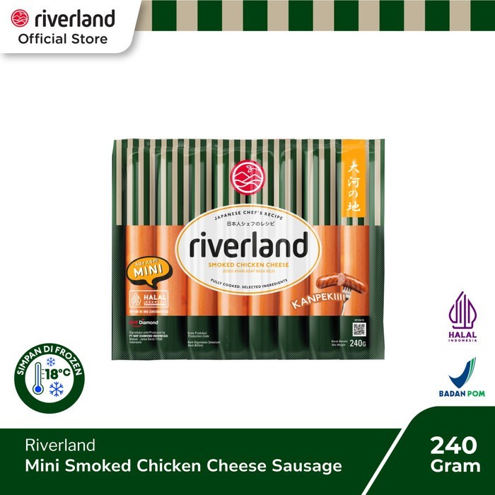 

Riverland Mini Smoked Chicken Cheese Sausage 240 Gr | Sosis Ayam HALAL