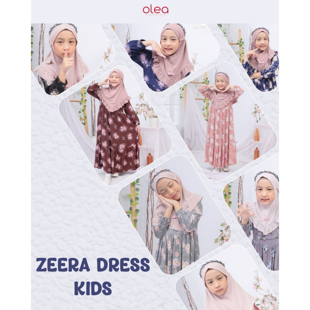 Rihana Olshop~Olea Gamis Rayon Diamond Kids