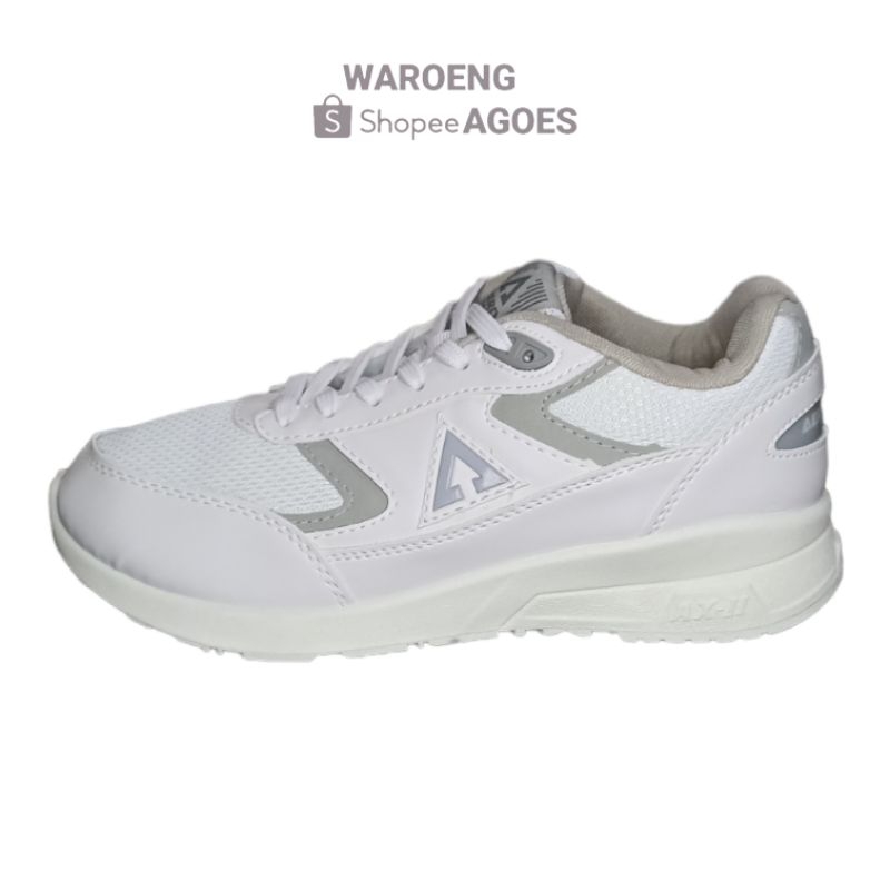 Aerostreet Osaka Putih Putih Abu Muda - Sepatu Sneakers Casual Pria Wanita Aero Street