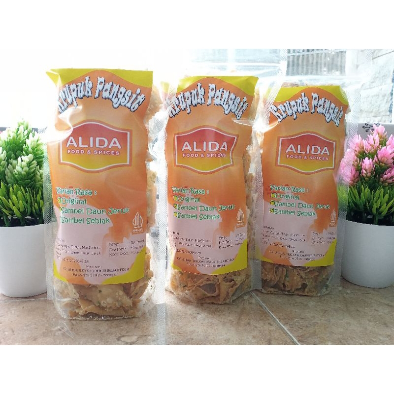 

Alida Krupuk Pangsit (dengan 3 varian rasa, kemasan pouch 200gr & 350 gr)