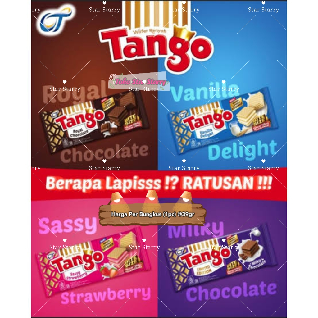 

[Per Pcs] TANGO WAFER 47GR (ALL VARIAN) VARIAN : TANGO WAFER COKLAT TANGO WAFER VANILA TANGO WAFER STRAWBERRY STROBERRI Snack Viral Halal MUI OT Tango OT Tango Popcorn Tango Kelapa