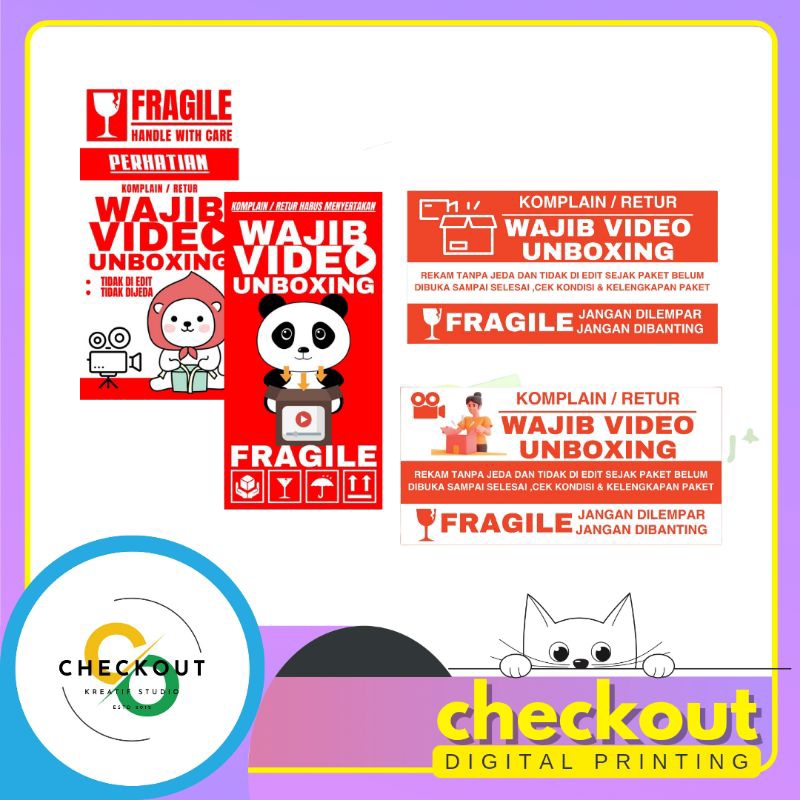 

Sticker stiker video unboxing horizontal vertical