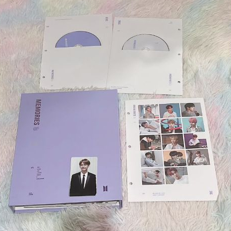 BTS MEMORIES 2018 DVD UNSEALED PHOTOCARD V FULLSET PC TAEHYUNG MEMO