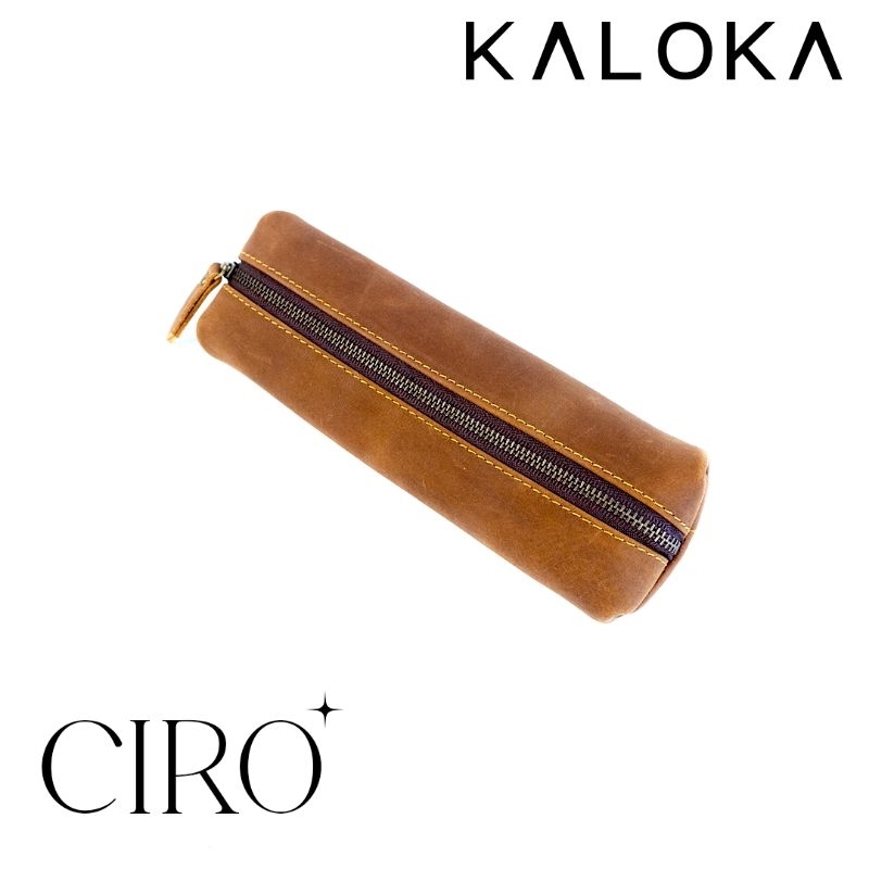 

CIRO LEATHER PENCIL CASE by KALOKA LEATHER | KOTAK PENSIL KULIT ASLI PREMIUM PULL UP | TEMPAT PENSIL KULIT ASLI CRAZY HORSE