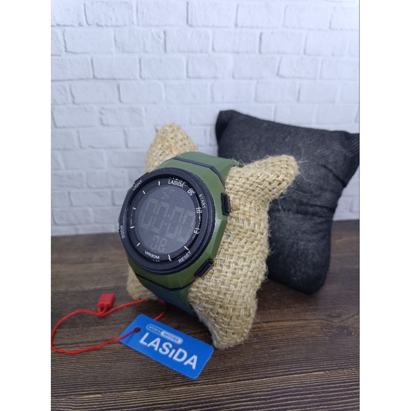 JAM TANGAN RUBBER KEKINIAN COWOK/CEWEK DIGITAL ORIGINAL LASIDA WATERRESISTANT
