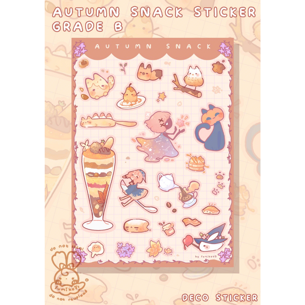 

Cute Deco Autumn Snack Sticker | Grade B