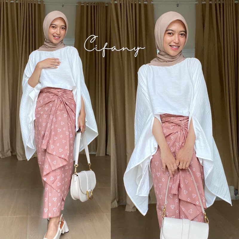 Karina Blouse - batwing - Baju Kondangan hijab - Baju Pesta - Baju lebaran - Baju Wisuda