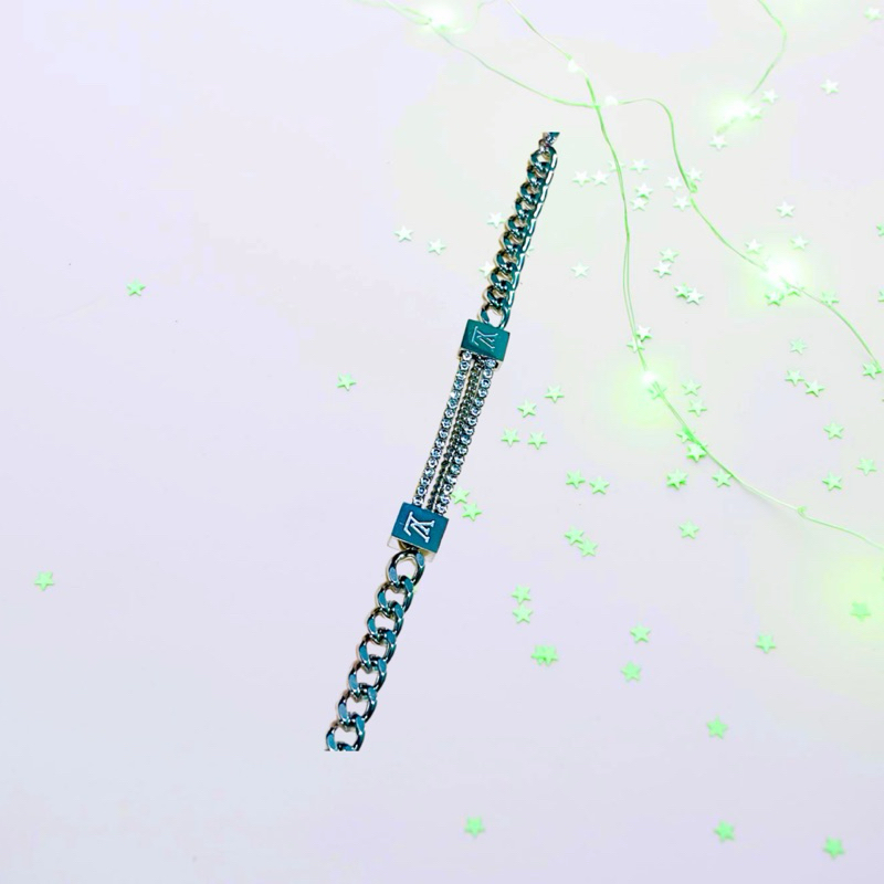 Gelang rantai wanita titanium LV besar