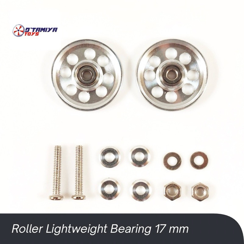 Rep Tamiya 95563 HG Lightweight Roller Aluminium Bering 17 mm - Silver