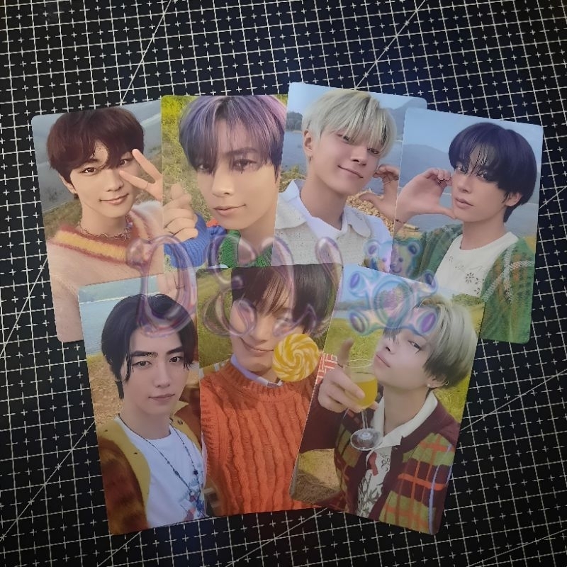 PC ENHYPEN ORANGE BLOOD WEVERSE ALBUM VER OT7 (1 SET, Jungwon, Heeseung, Jay, Jake, Sunghoon, Sunoo,