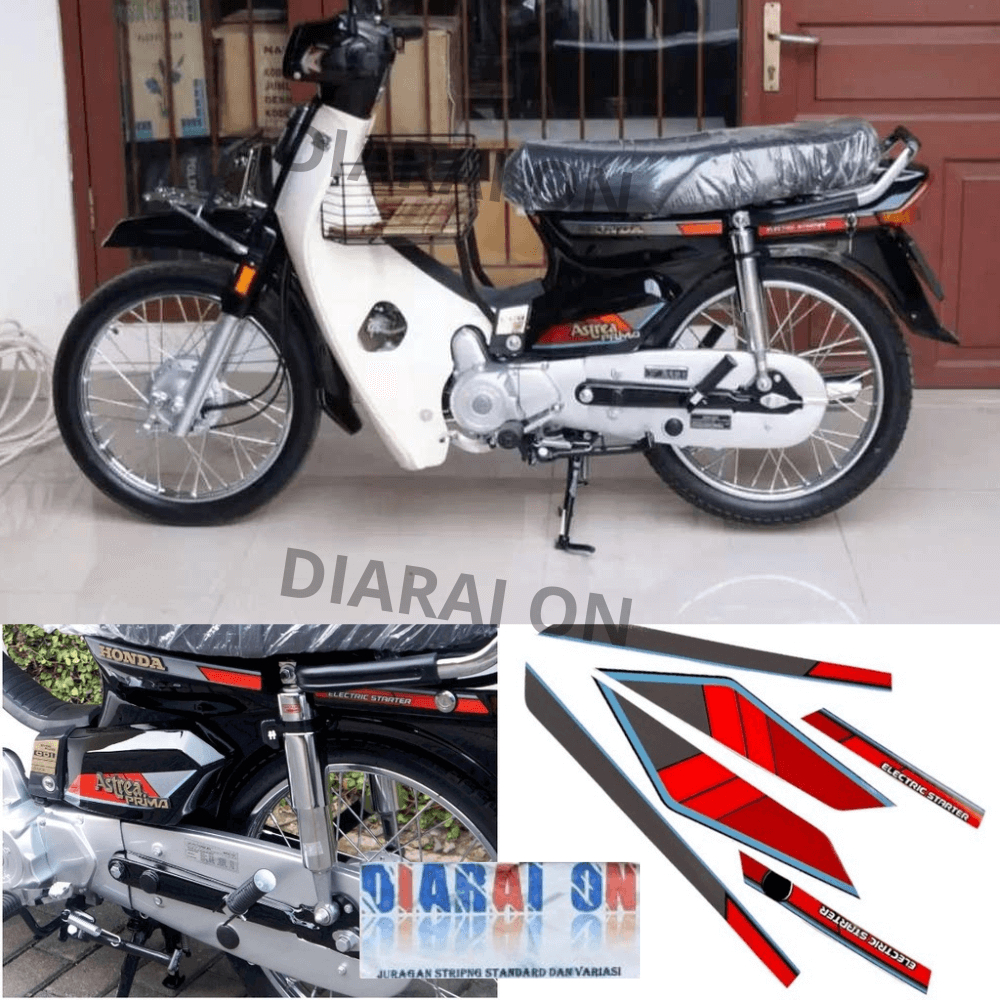 Striping Stiker Astrea Prima - Astrea 1990 1991 Merah Murah