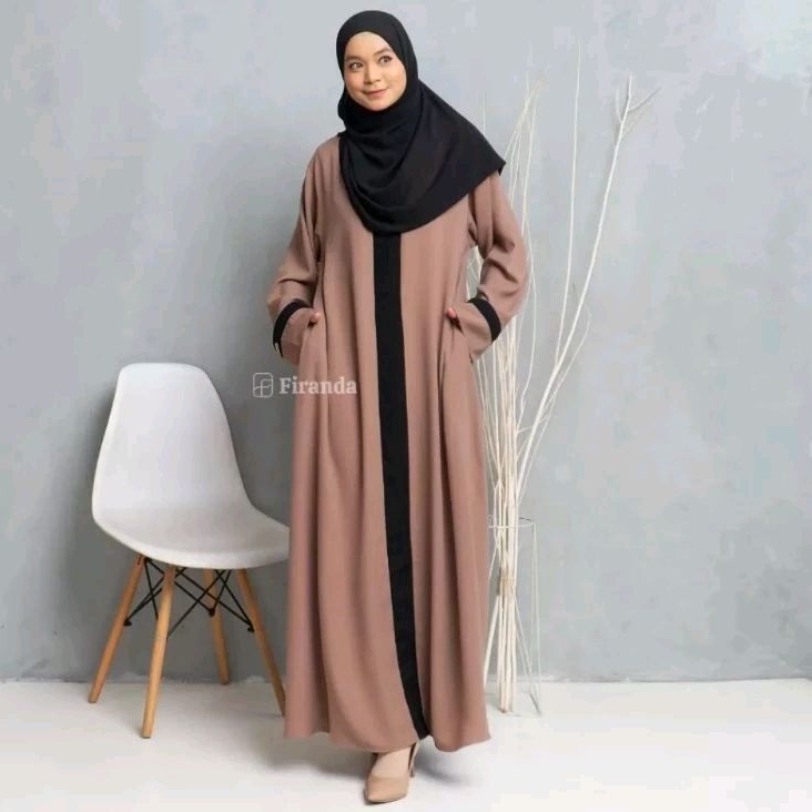 Abaya arumi - Gamis basic dress polos mutiaraonline by Firanda