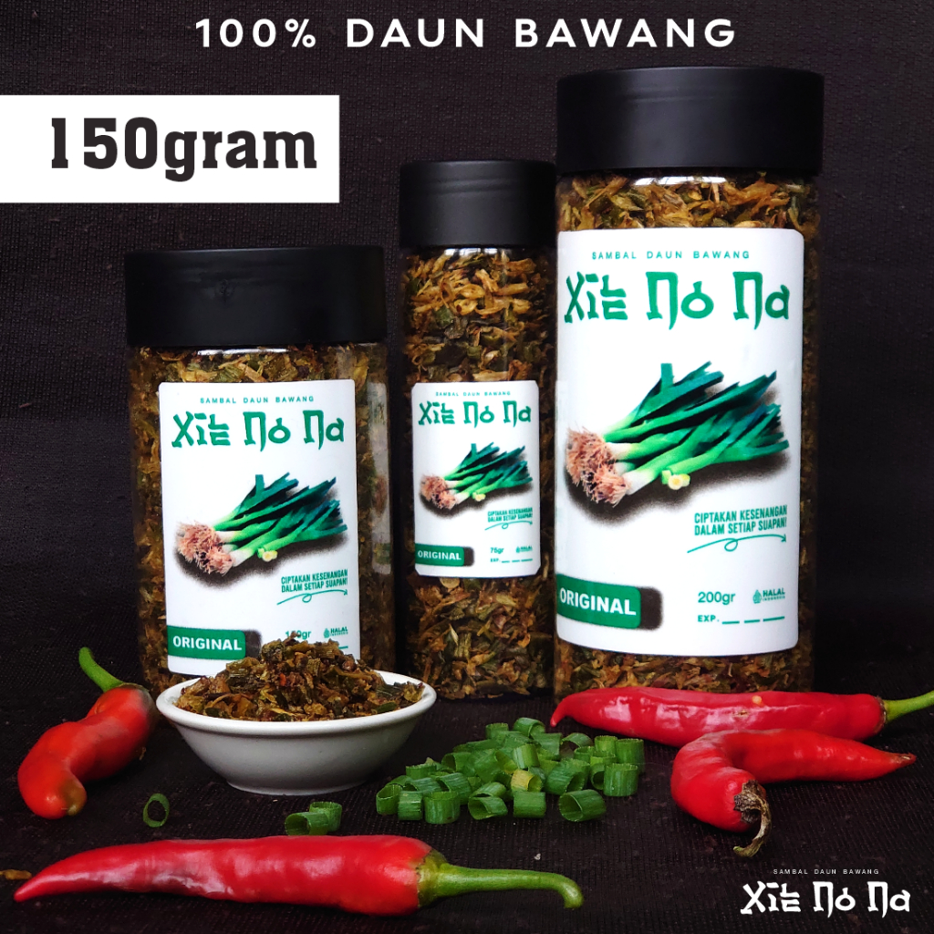 

[150 GRAM] Xie No Na Sambal Kering Daun Bawang Goreng Pedas Original
