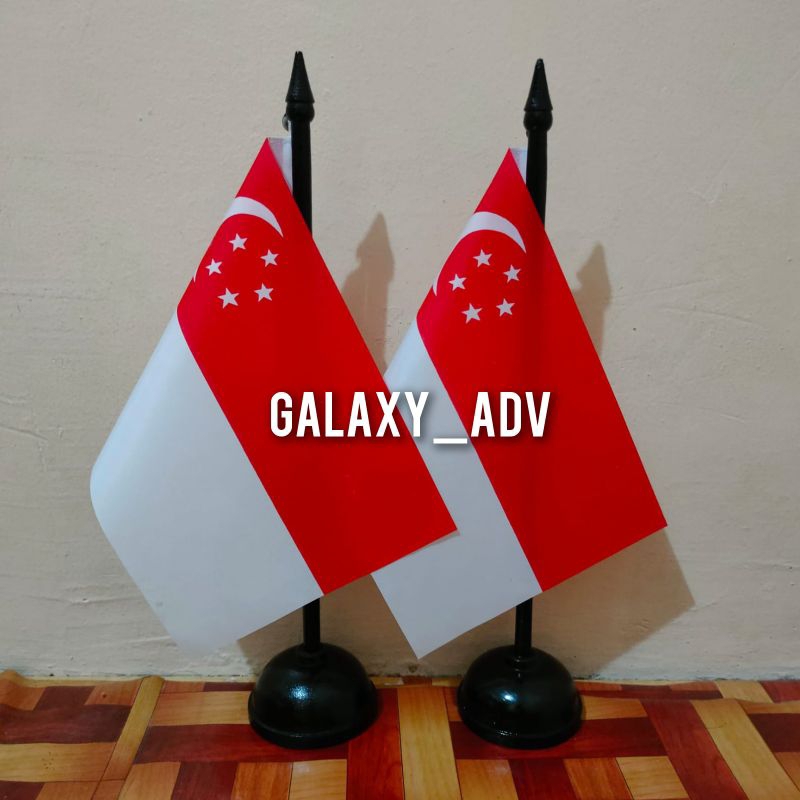 

bendera meja negara SINGAPURA + tiang