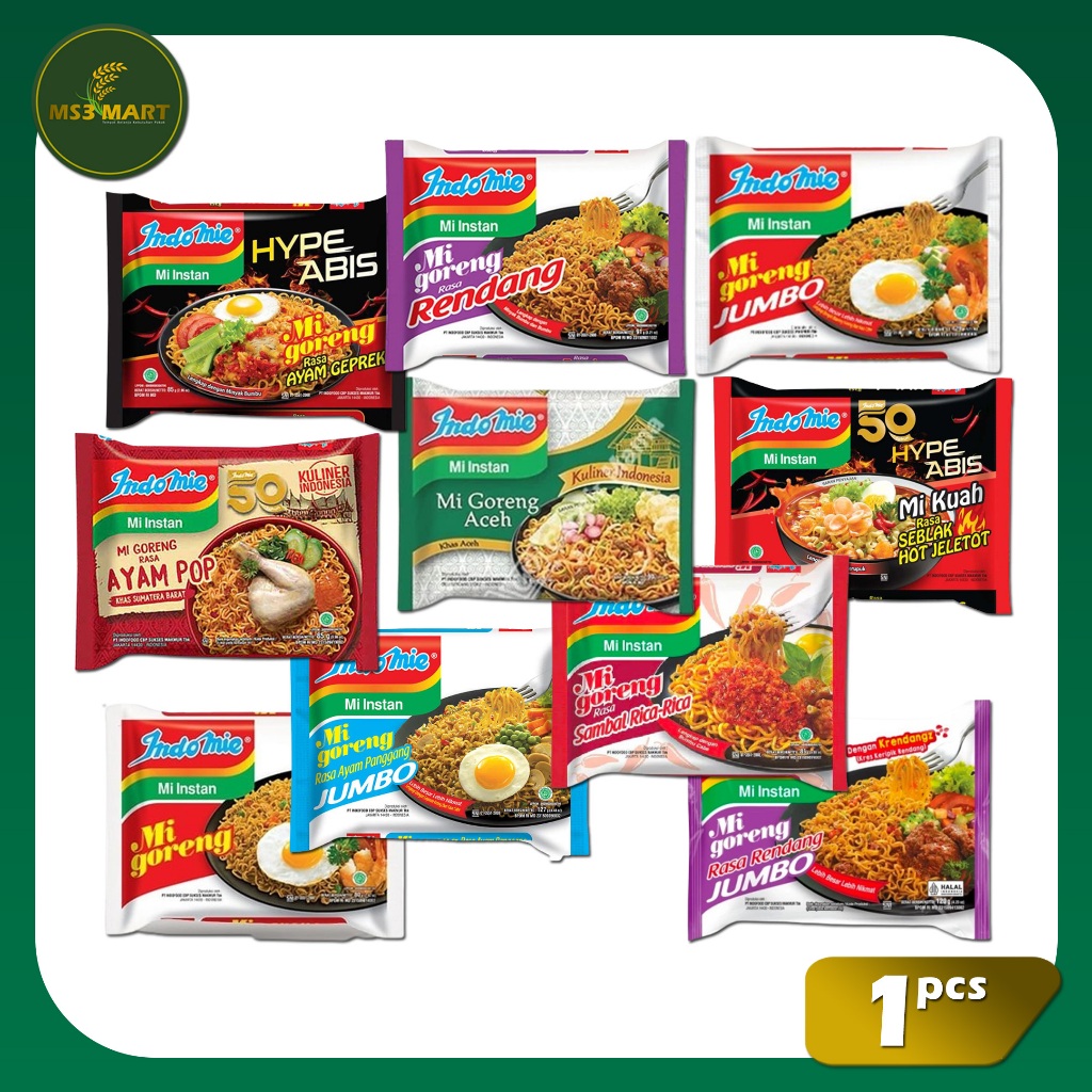 

Indomie All Varian Semua Rasa Goreng Kuah Jumbo 1 Pcs | MS3 Mart