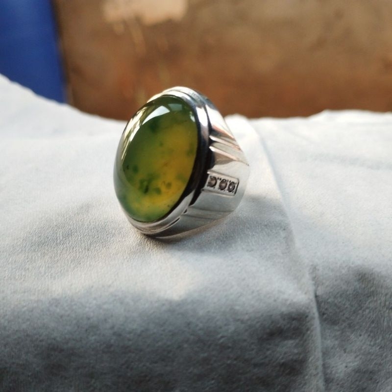 idocrase lumut aceh ring perak hand made