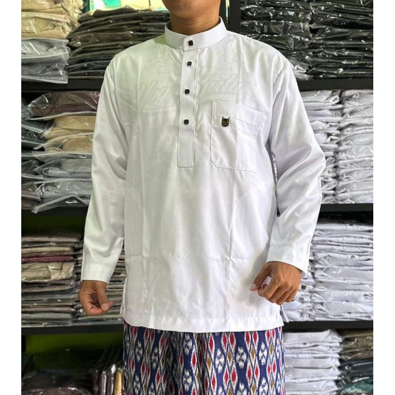 Baju Koko Melayu Kancing Thailand Lengan Panjang