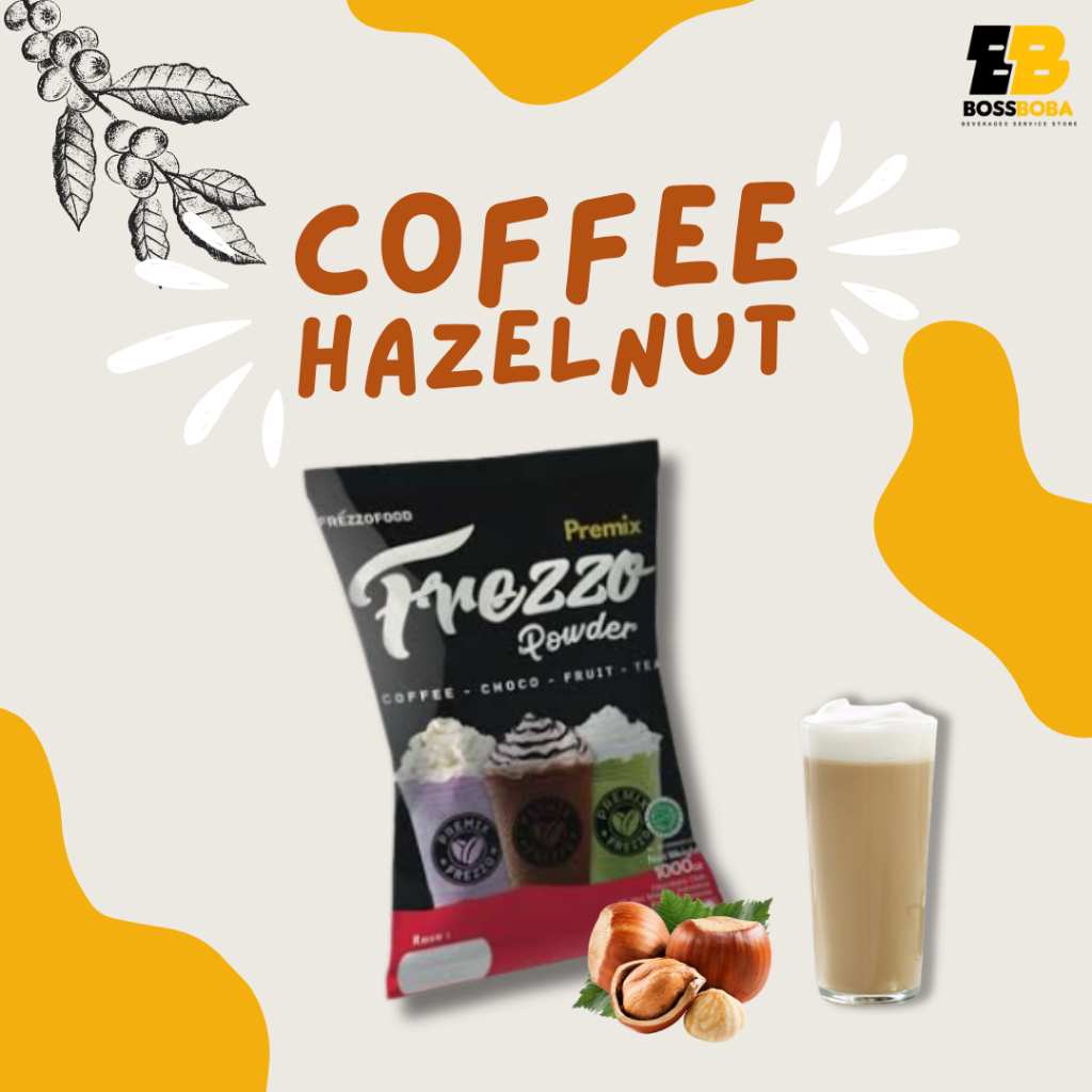 

Bubuk Minuman Rasa Coffee Hazelnut Premix Frezzo Powder Drink 1kg/Minuman Kekinian Murah/Bossboba