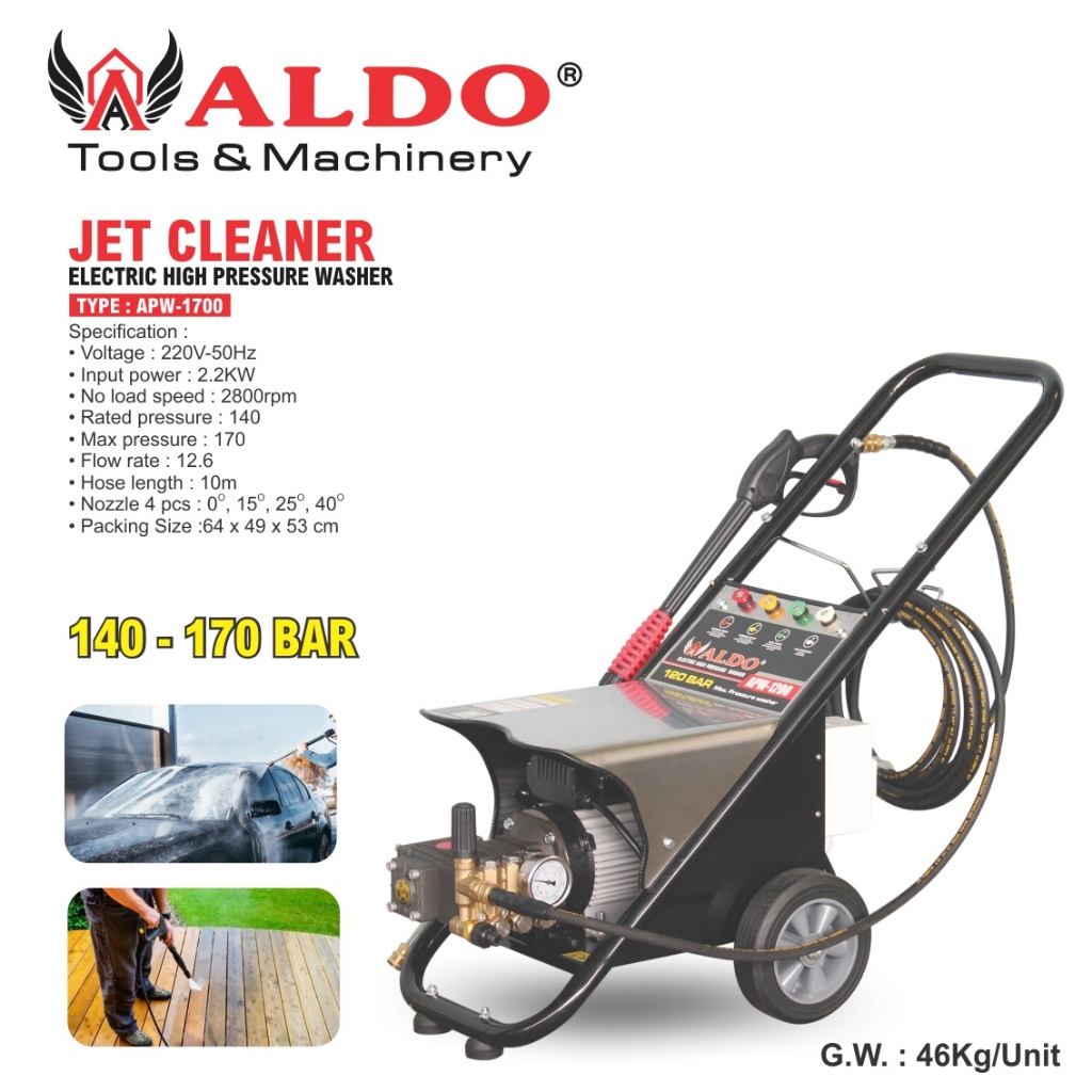 MESIN CUCI MOBIL / JET CLEANER / HIGH PRESSURE WASHER APW-1700 ALDO
