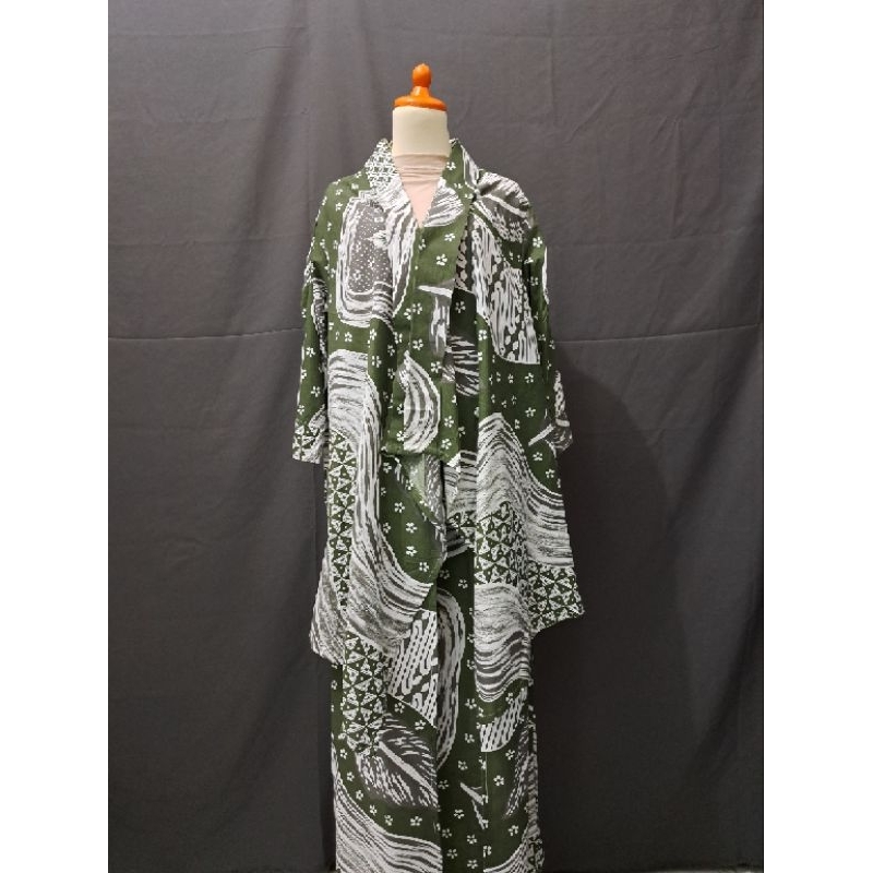 One Set Kulot Outer Batik Wanita