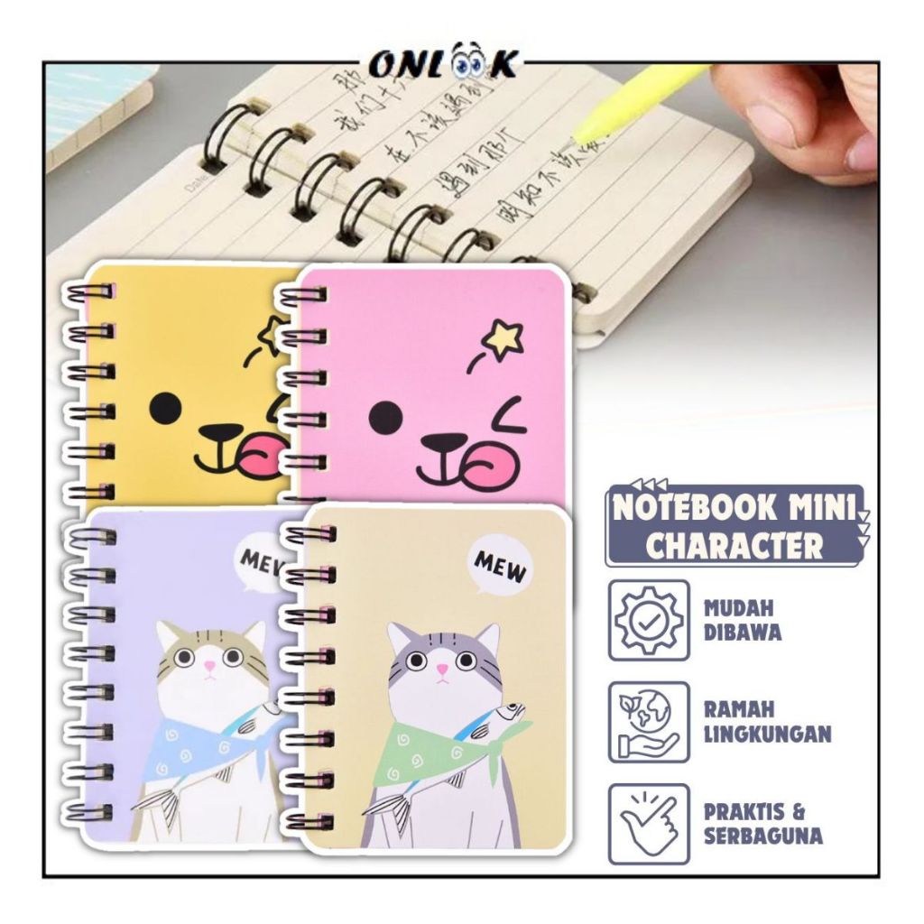 

Buku Catatan Kecil Bergaris Motif Lucu A7 / Notebook Cute Mini Character / Kertas Jurnal Untuk Pengingat Tugas / Pocket Book Kartun Karakter / Memo Saku Aesthetic Peralatan Alat Tulis Sekolah Anak Dewasa / Notepad Portable Stationery