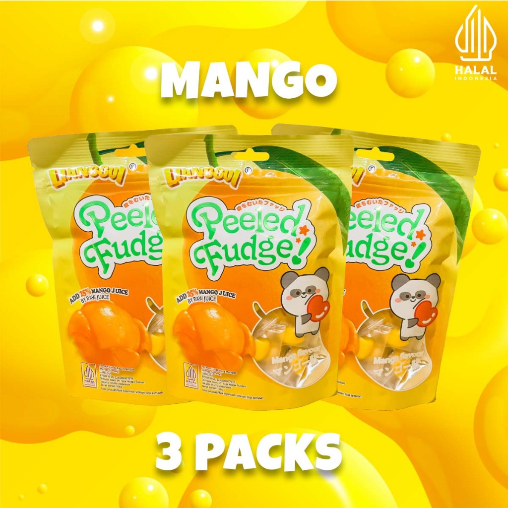 

HALAL SNACK CANDY Permen Buah Mix, Mango, Strawberry, Orange Candy Gummies (3 Pack) | Permen Jelly Mangga, Stroberi, Jeruk | Permen Lunak Rasa Buah Gummy Candy | Cemilan Manis makanan imlek Lianggui