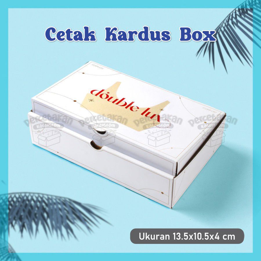 

Box Custom Cetak Dus Corrugated 13.5x10.5x4cm min 100 pcs FULL COLOR Free Desain Kustom Box Kemasan
