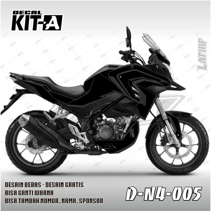 Decal CB 150 X motif Hitam polos