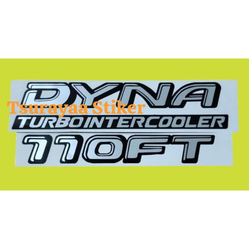 stiker depan mobil Dyna Turbo Intercooler 110FT/ stiker Dyna