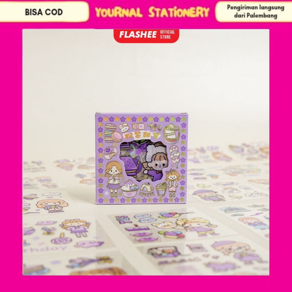 

Stiker Korea Flashee Sticker Momo Lucu Isi 100 Lembar Stiker Tempel Dekorasi Scrapbook Buku Jurnal Diary