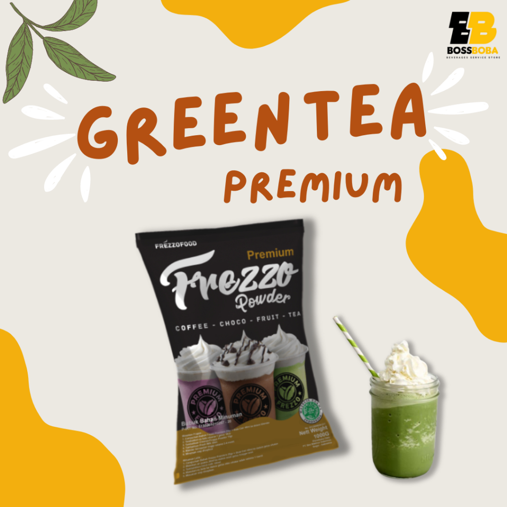 

Bubuk Minuman Rasa Green Tea Premium Frezzo Powder Drink 1kg/Minuman Kekinian Murah/Bossboba