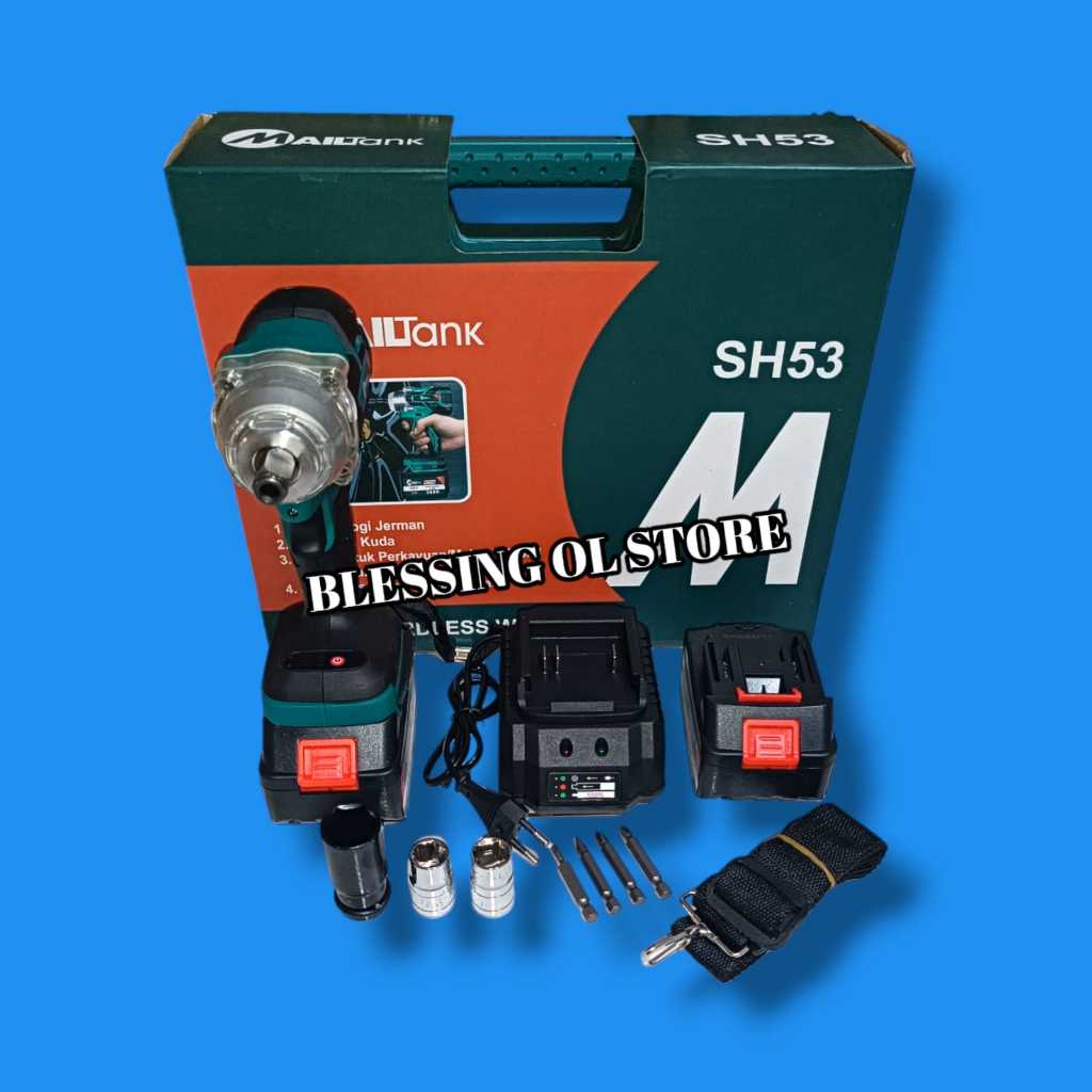 MAILTANK SH53B Bor Cordless Impact Wrench SH53 Buka Baut Motor Mobil