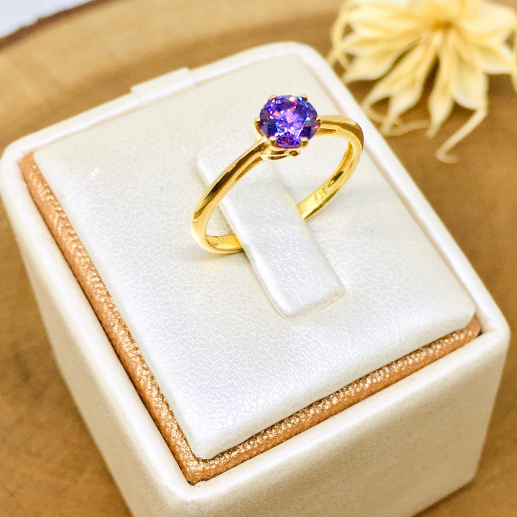 CIncin Emas Solitaire Purple 375/8K
