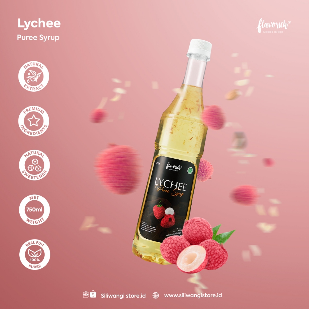 

FLAVORICH - Puree Sirup Lychee / Gourmet Syrup / Sirup Untuk Hotel, Restaurant and cafe.