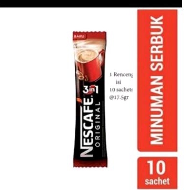 

nescafe sachet 17,5 gram(1 renteng isi 10biji)