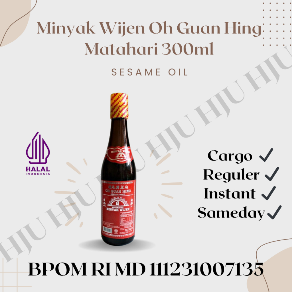 

Minyak Wijen matahari oh guan hing 300ml (sesame oil)