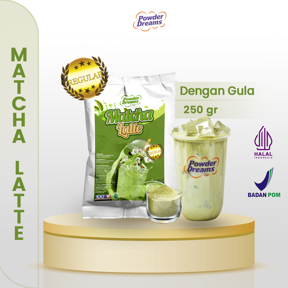 

Powder Dreams - Bubuk Minuman Rasa Matcha Latte 250 Gram Reguler