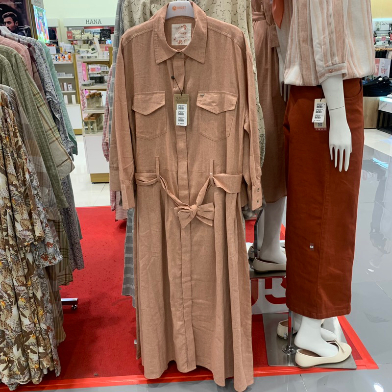 triset long Dress Kemeja Tunik Wanita Muslim Jumbo Terbaru 2022 Kekinian origina matahari