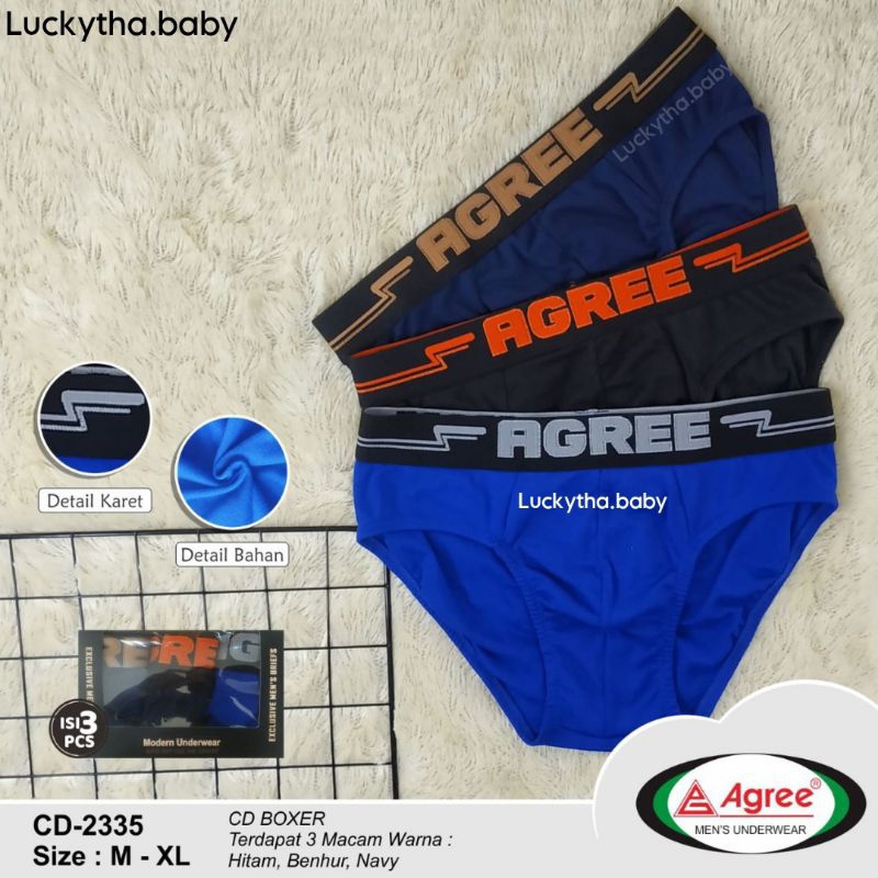 3pc_Celana Dalam pria AGREE  sport karet boxer 2335,2311 & 8886 CELANA DALAM PRIA DEWASA M.L.XL.XXL 