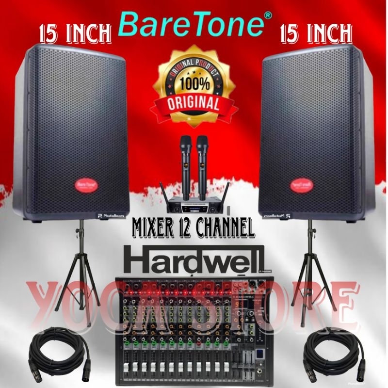 Paket Sound Karaoke Baretone 15 Inch MAX15RC Upgrade Mixer 12 Channel