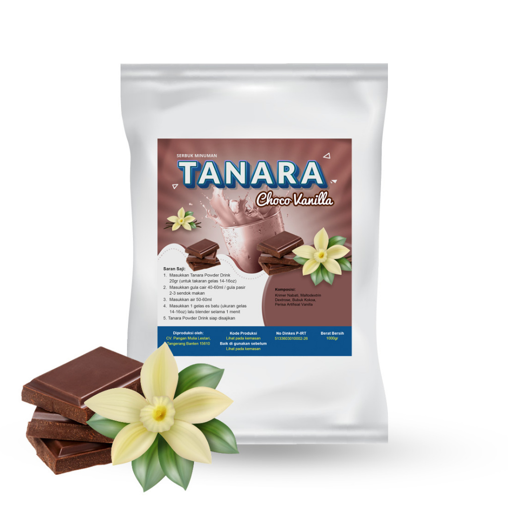 

Bubuk Choco Vanilla Mix Gula 1kg - Serbuk Minuman Premium