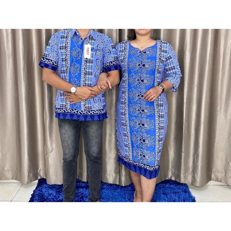 Dres kemeja couple/dres katun ulos/kemeja katun ulos