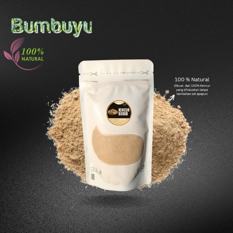 

Bumbuyu - Kencur Bubuk Murni / Cikur / Kaempferia Galangan Aromatic Ginger Powder Pure