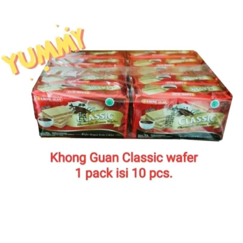 

Khong Guan Wafer Classic 18 Gram 1 Pack isi 10 Pcs