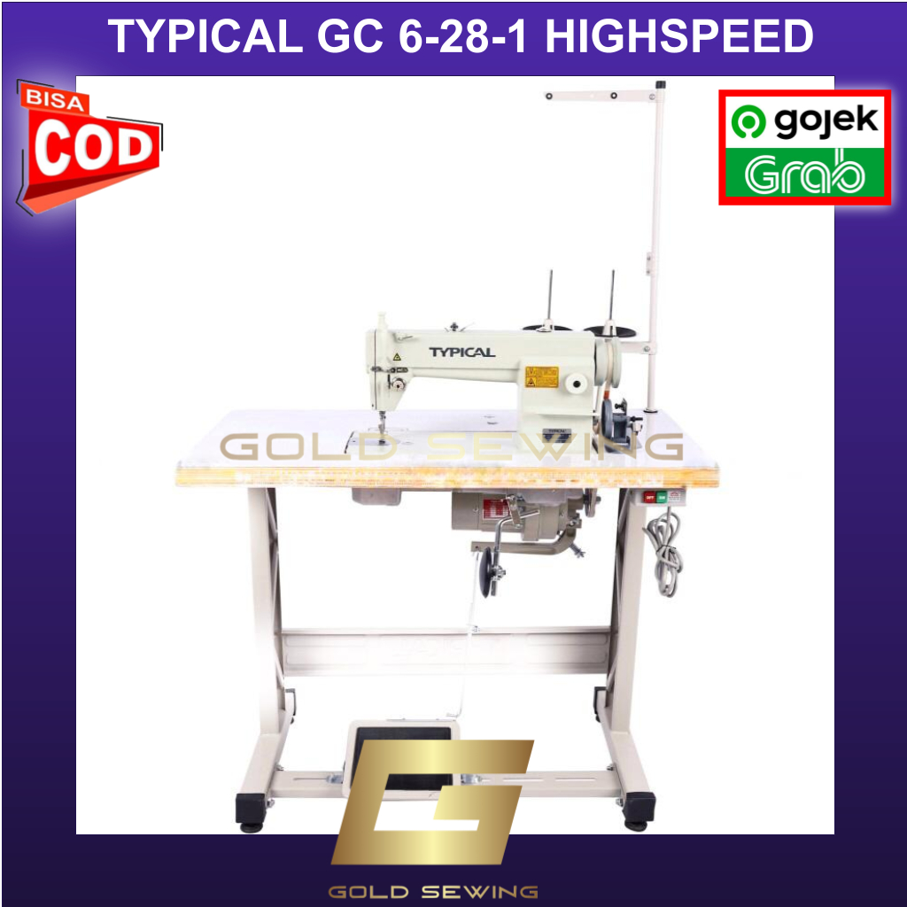 Mesin Jahit TYPICAL GC 6-28-1 High Speed GC 6281 KOMPLIT SET GC6281 Jarum 1 ~ GOLD