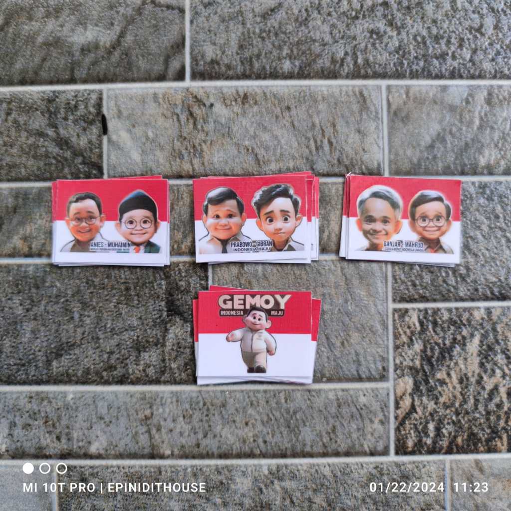 

Paket 10 pc Stiker Pipi Capres Pilpres Pemilu Anies Prabowo Ganjar Gemoy Calon Presiden