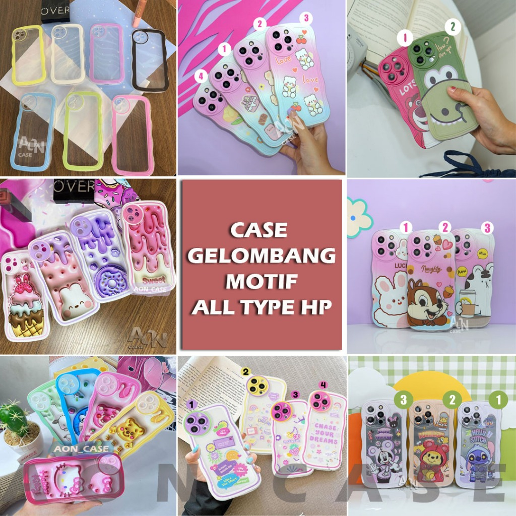 Case Gelombang Motif For ALL TYPE HP OPPO/VIVO/INFINIX/XIAOMI/REALME/IPHONE/SAMSUNG -Case gelombang 