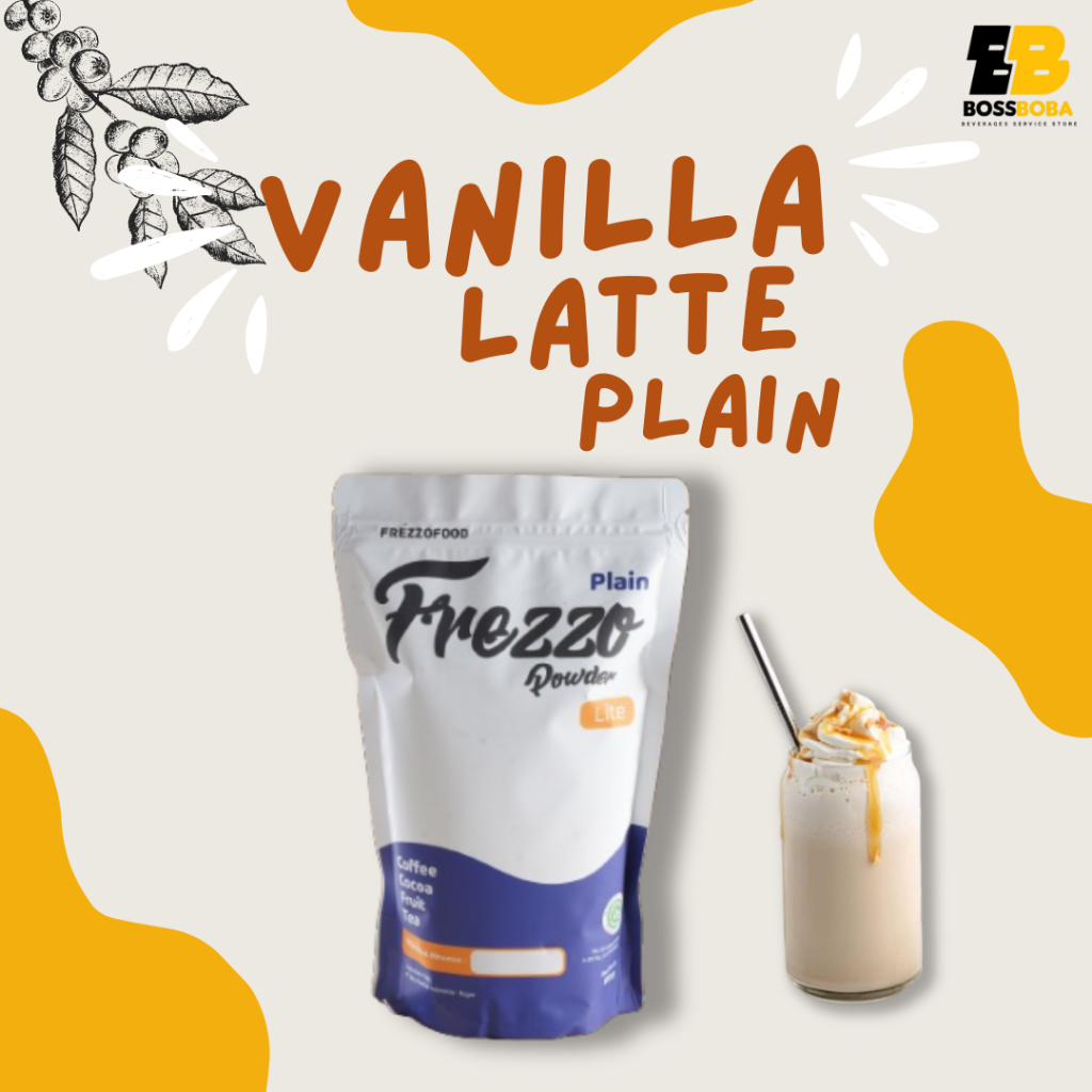 

Bubuk Minuman Rasa Vanilla Latte Plain Frezzo Powder Lite 500Gr/Minuman Kekinian Murah/Bossboba